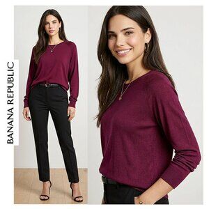 BANANA REPUBLIC - Wine coloured knit sweater
